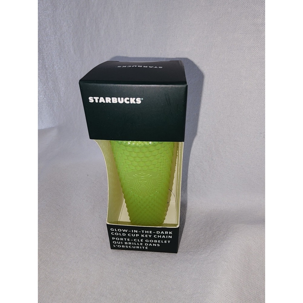 Starbucks glow in the dark cold cup Studded Keychain‎ Ornament